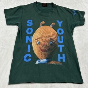 Brockum Sonic Youth T-Shirt Mens L Green 1992 Altered to a size small